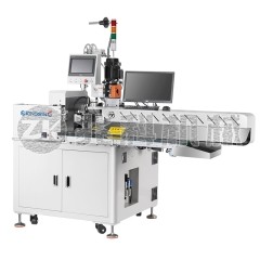 扁平排线剥皮沾锡与外壳插入自动机