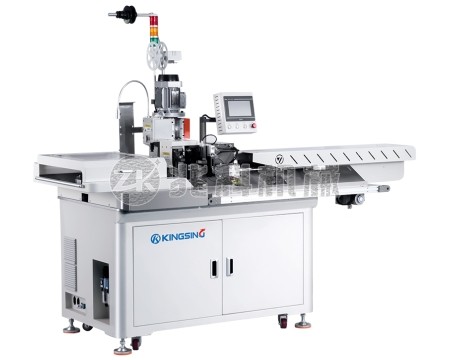 全自动护套线剥皮压端沾锡机